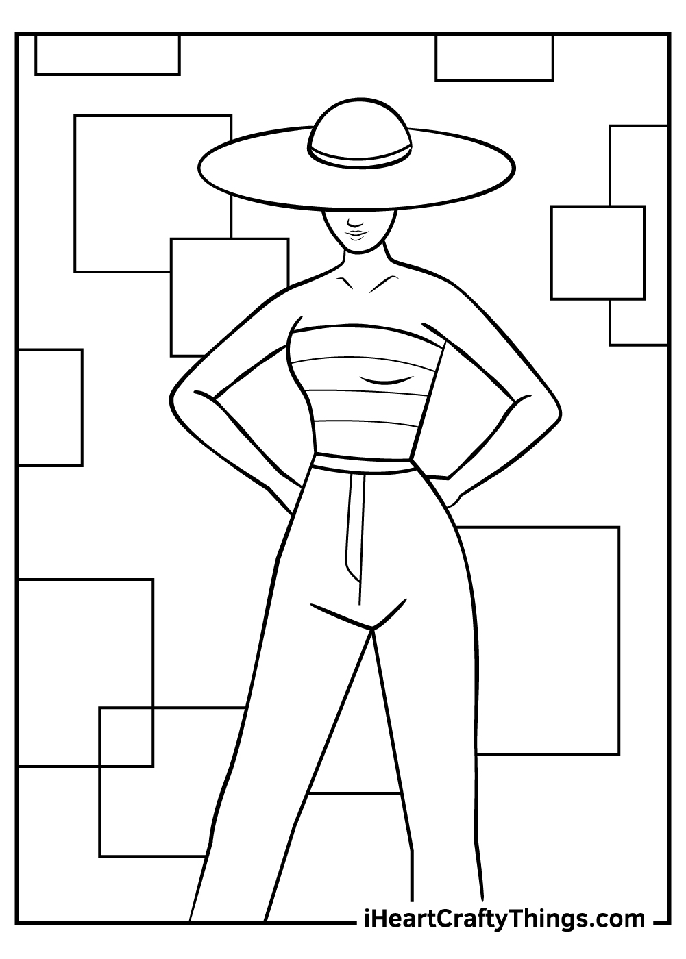 Fashion coloring pages free printables