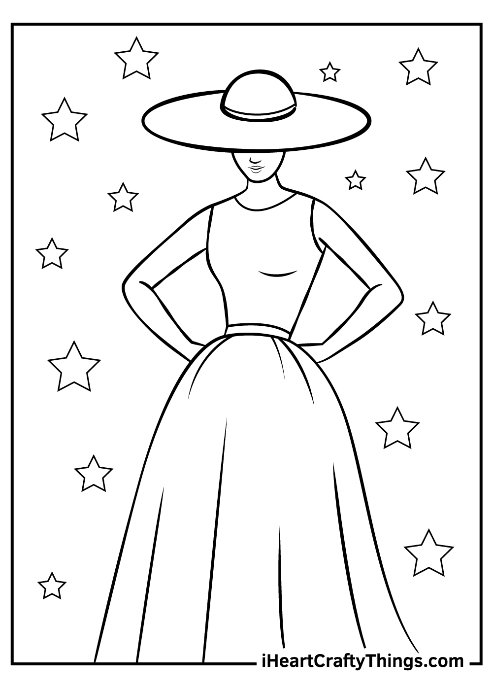 Fashion coloring pages free printables