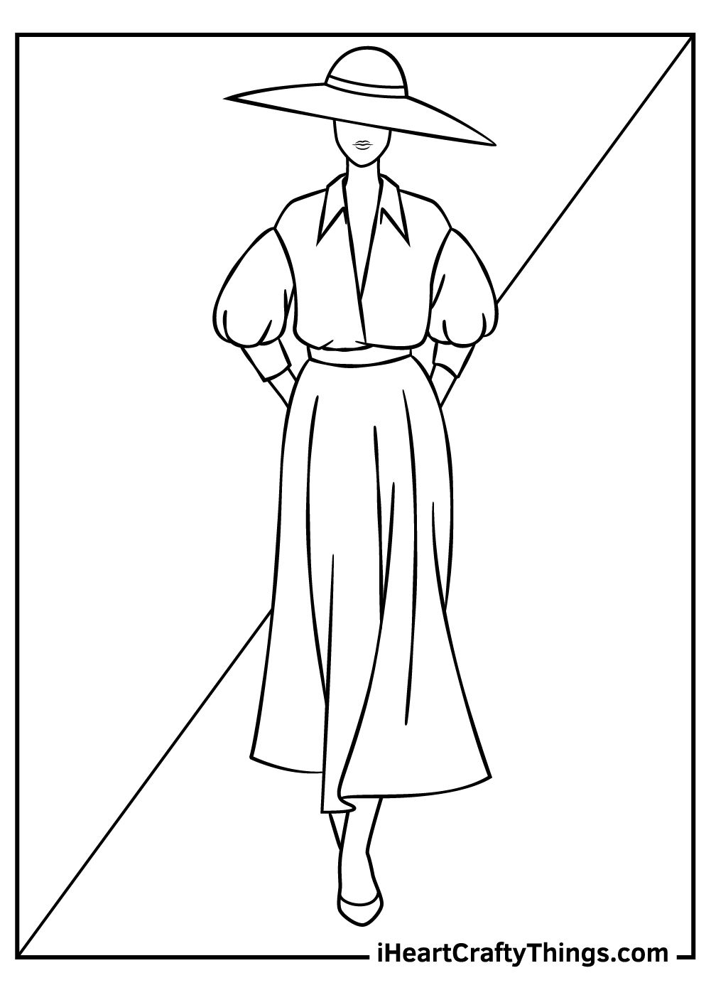 Fashion coloring pages free printables