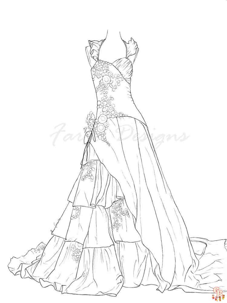 Free dresses coloring pages printable