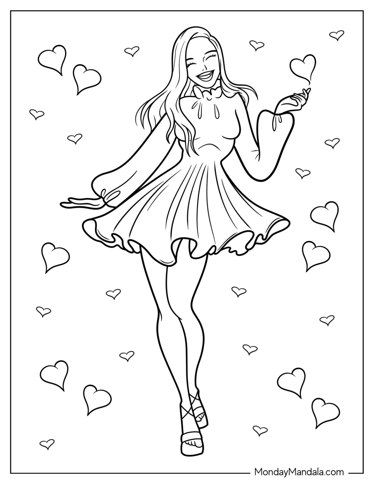 Fashion coloring pages free pdf printables