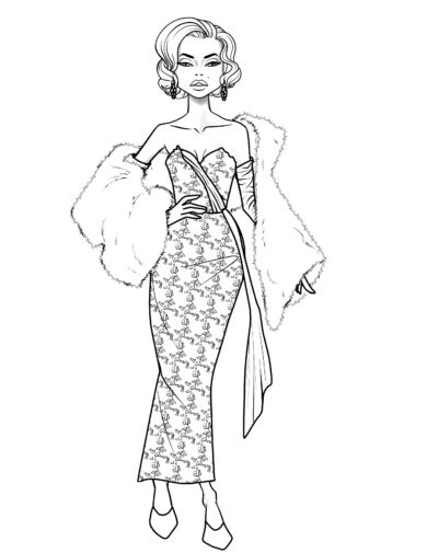 Marilyn monroe fashion coloring book â i draw fashion