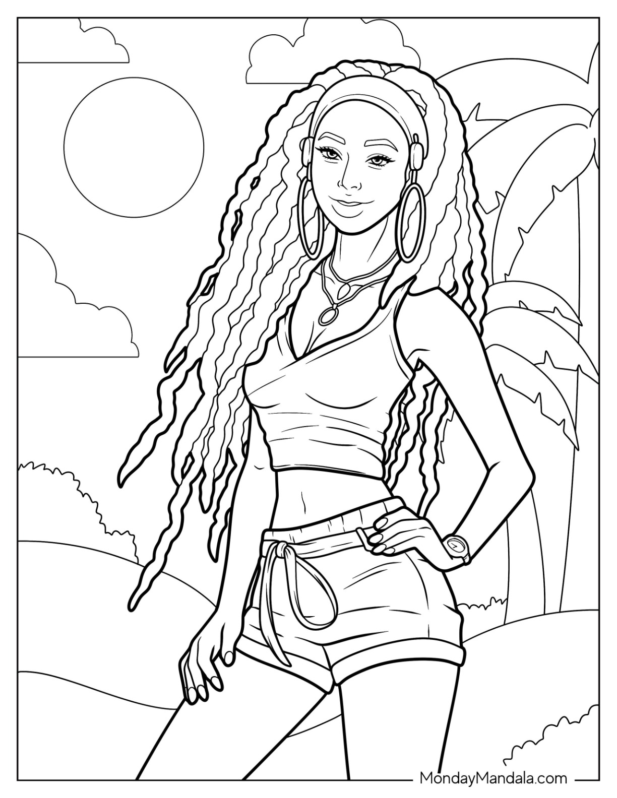 Black girl coloring pages free pdf printables