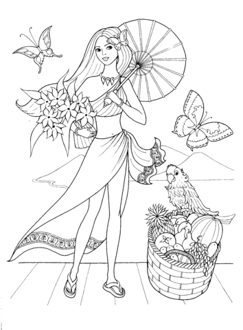 Summer style coloring page free printable coloring pages