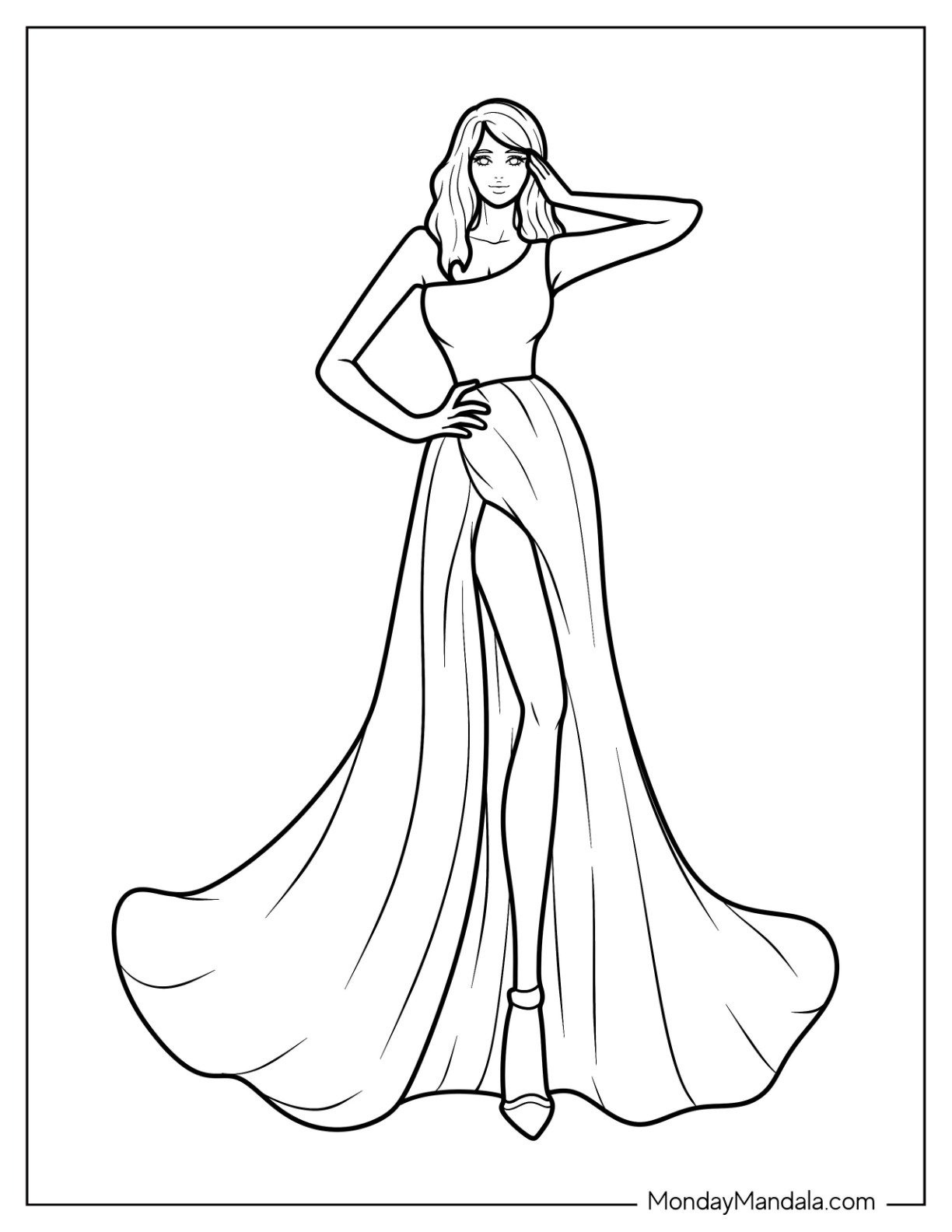 Fashion coloring pages free pdf printables