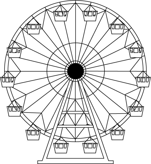 Final year project coloring pages wheel art ferris wheel