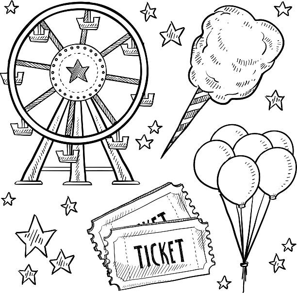 Ferris wheel drawing stock photos pictures royalty