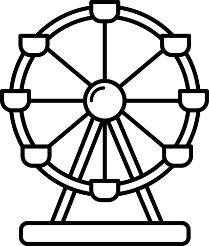 Ferris wheel coloring page free printable coloring pages