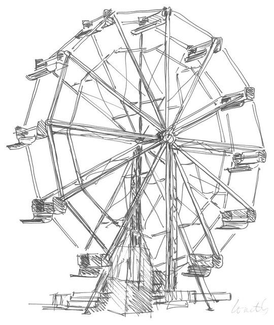 Ferris wheel drawing at paintingvalley explore collection of ferris wheel drawing black and white drawing drawings ferris wheel
