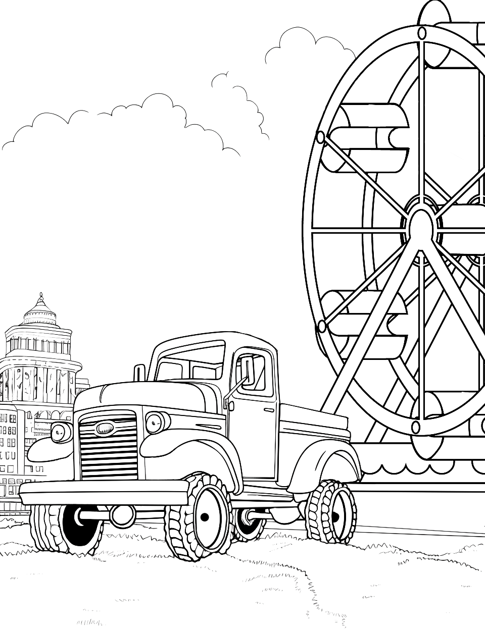 Monster truck coloring pages free printable sheets