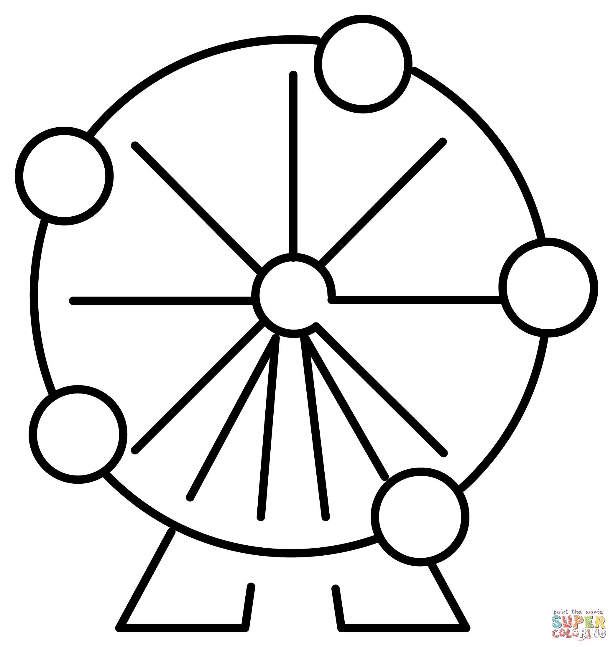 Ferris wheel emoji coloring page free printable coloring pages