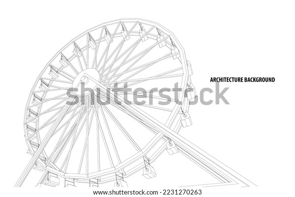 Ferris wheel sketch stock photos