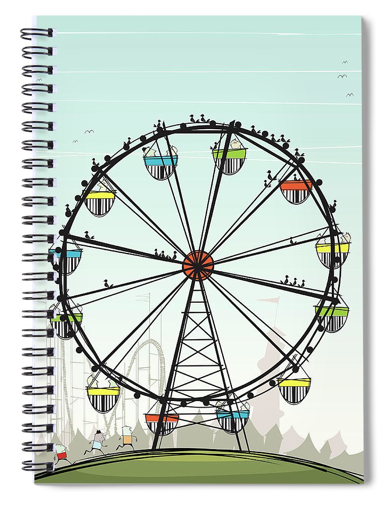 Ferris wheel spiral notebook by jcgwakefield