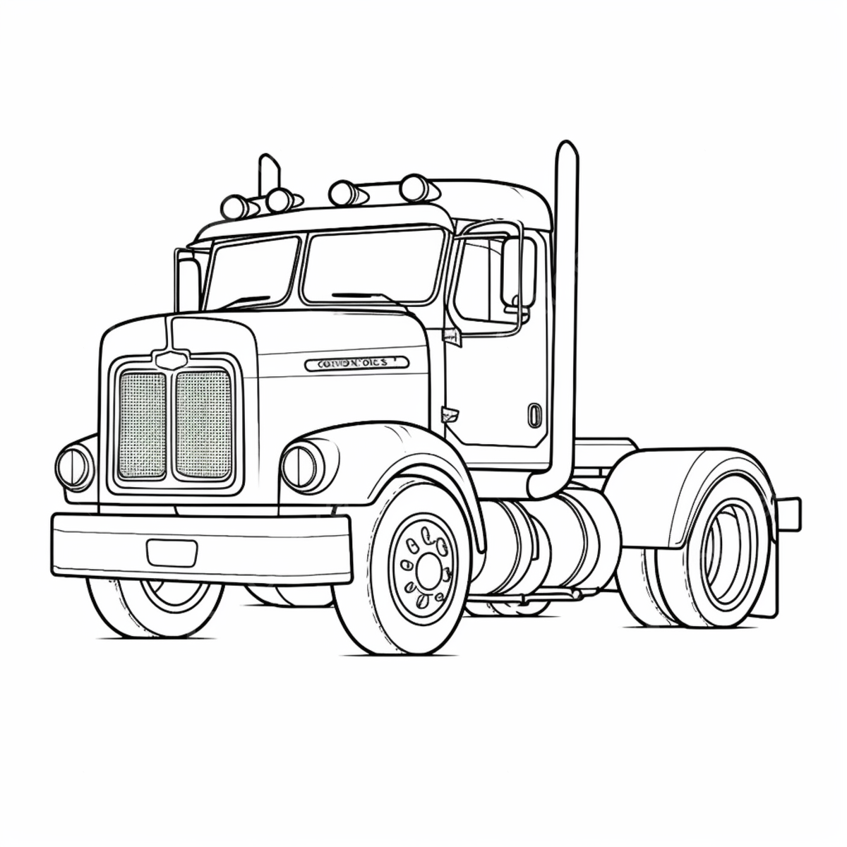 Full size of hawaiian ii big rigs coloring page with semi ring drawing color drawing basic simple cute cartoon trucking outline png transparent image and clipart for free download