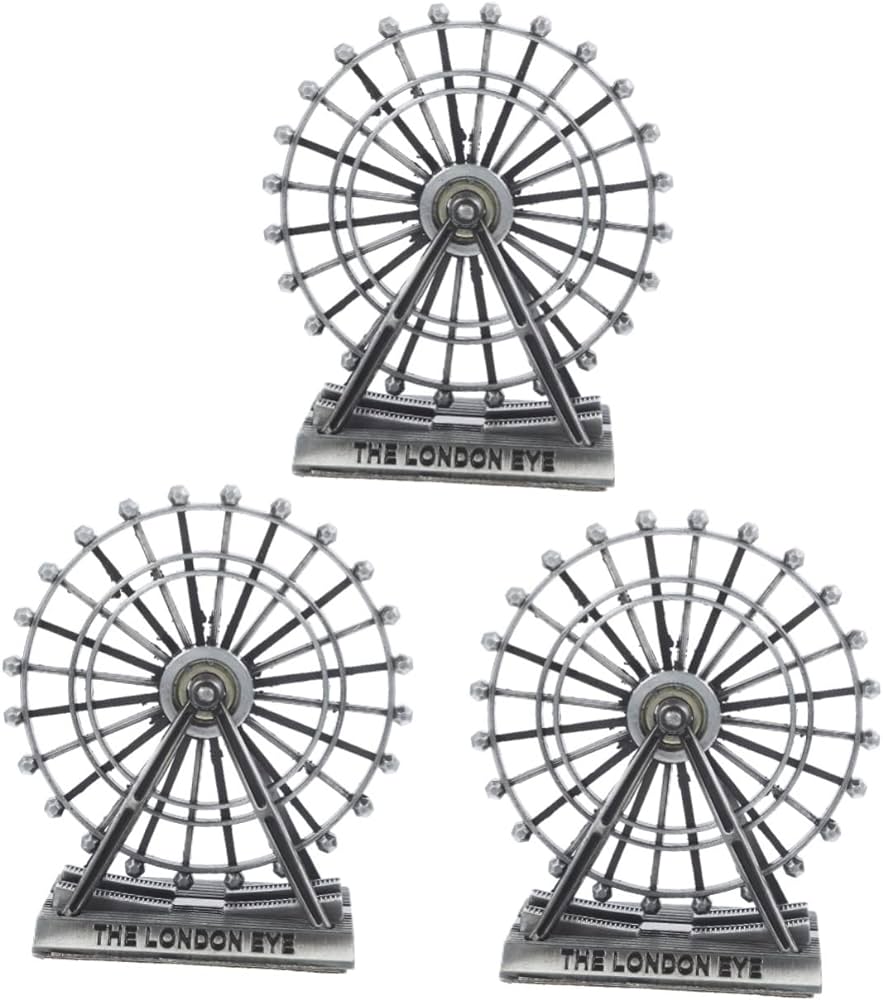 Artibetter pcs ferris wheel model vintage ferris wheel desktop decor vintage gifts office tables desk topper metal ferris wheel modern office decor figures for home decor gold decorations home