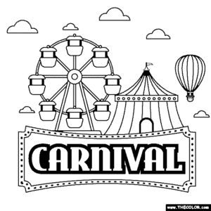 Carnival coloring pages printable for free download