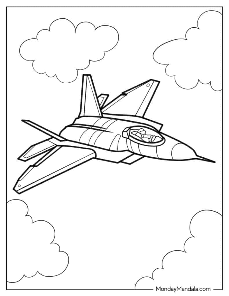 Jet coloring pages free pdf printables