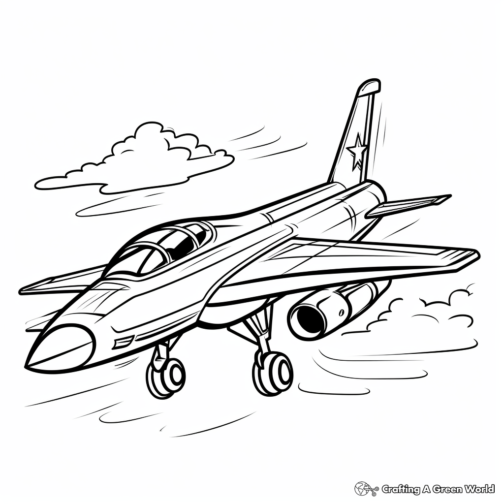 Fighter jet coloring pages