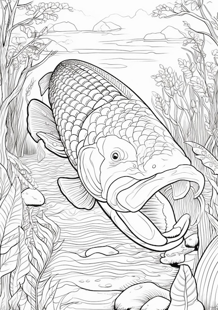 Page big fish coloring pages images