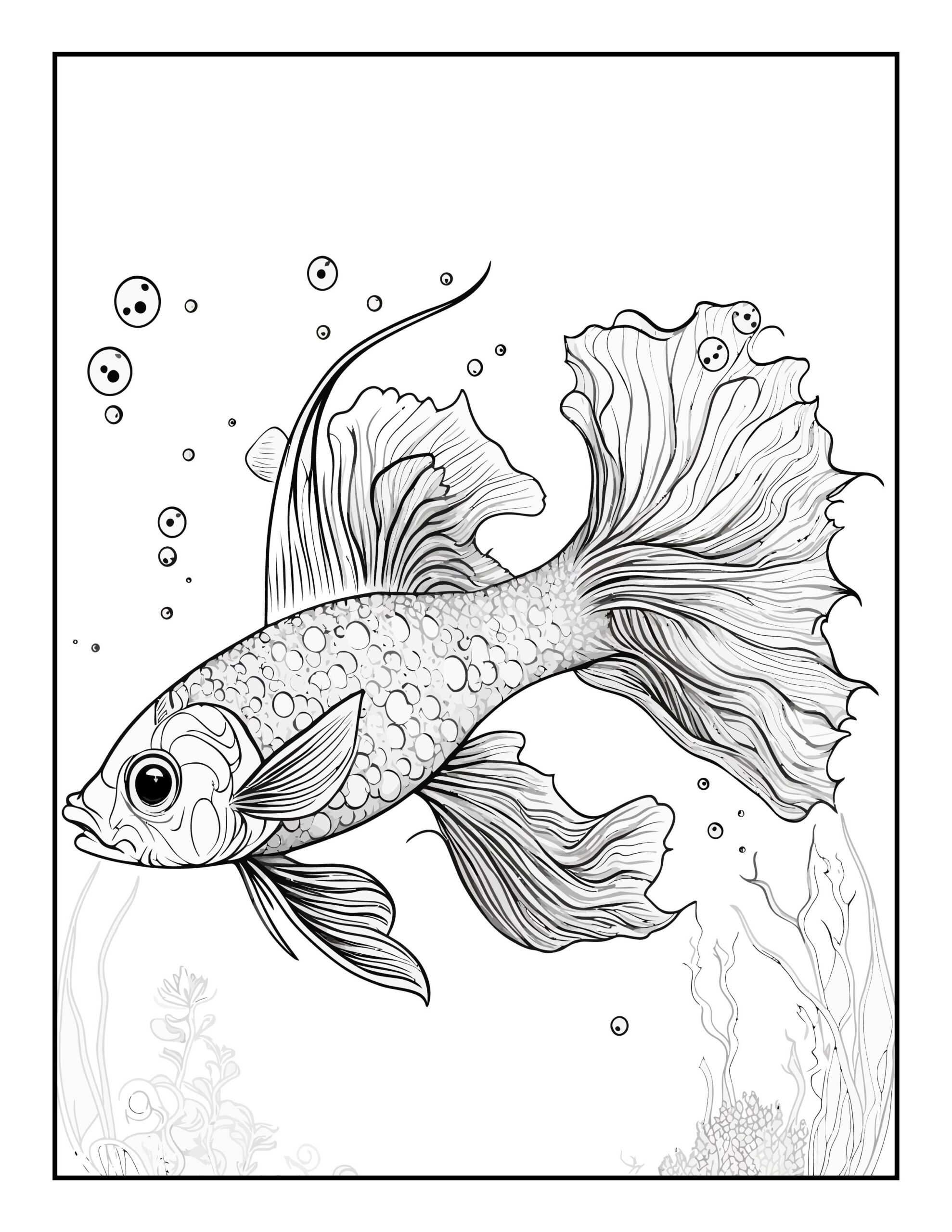 Make a splash with the aquarium fish coloring book pages of underwater fun made by teachers