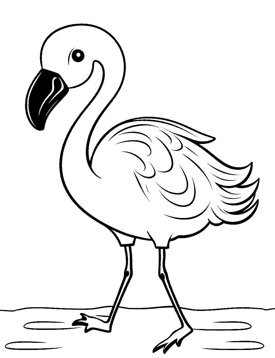 Flamingo coloring pages free printable sheets