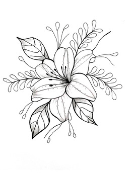 Beautiful realistic flower coloring sheet toast by lets do some coloring