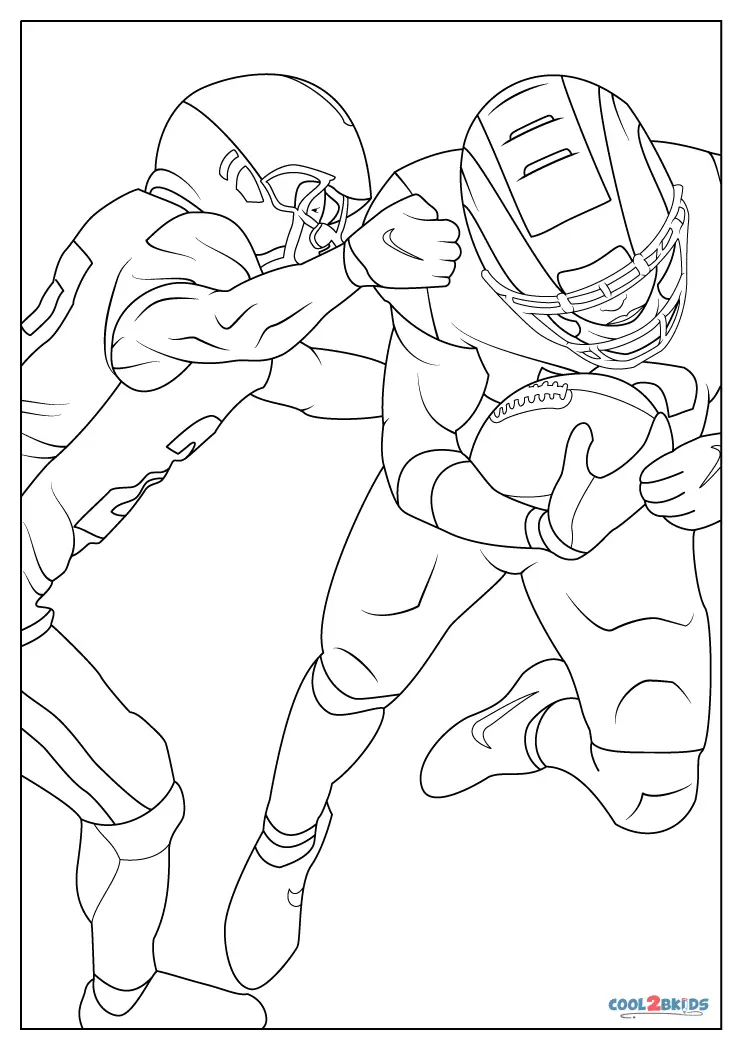 Free printable football coloring pages for kids