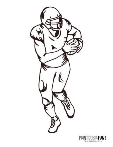 Football player coloring pages free sports printables at