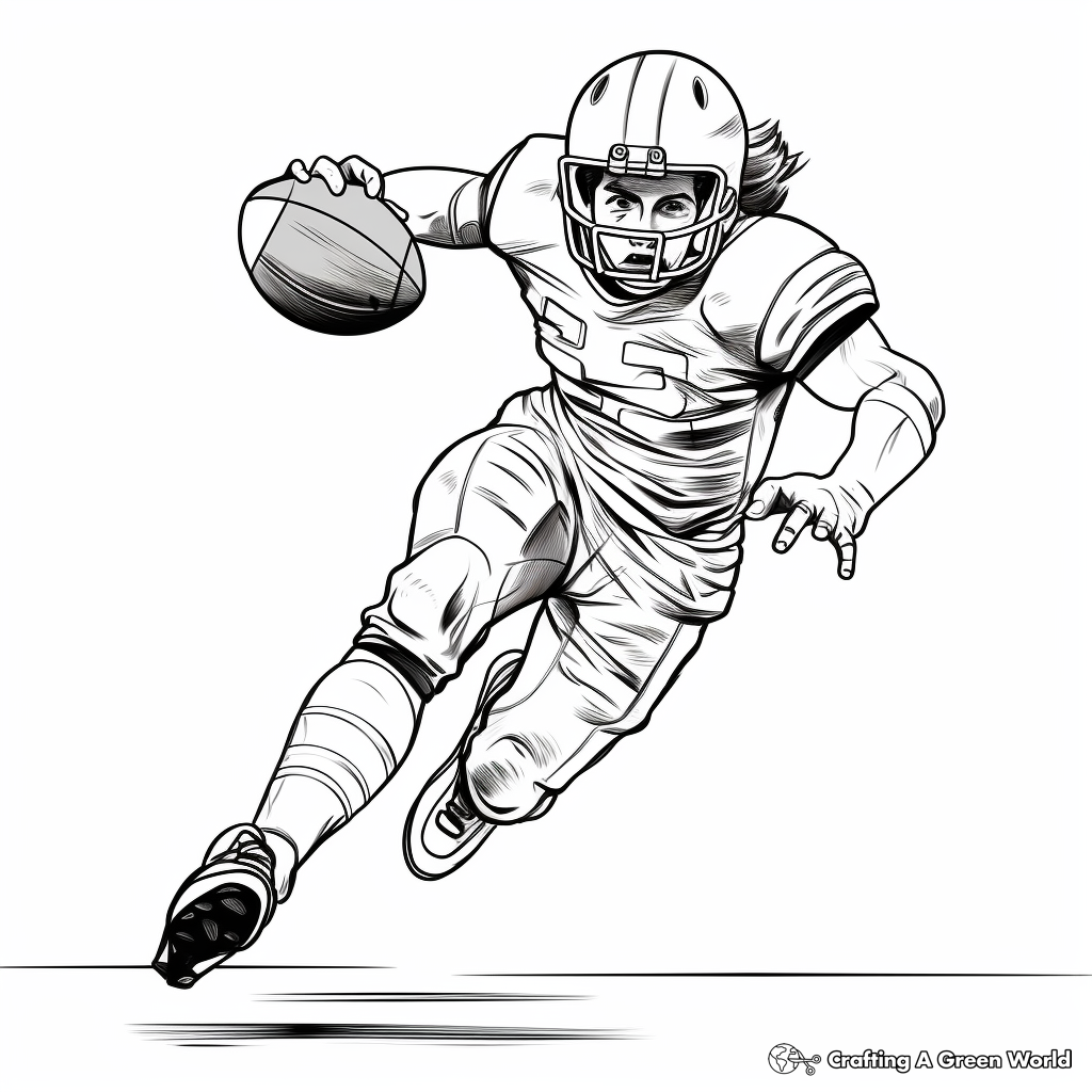 Realistic football coloring pages