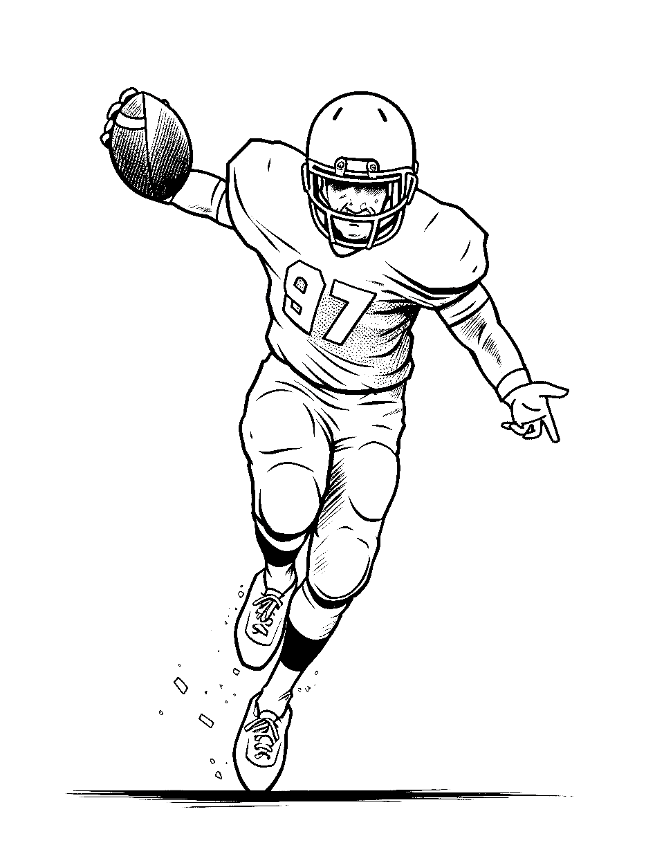 American football coloring pages free printables