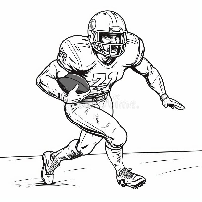 American football player coloring page stock illustrations â american football player coloring page stock illustrations vectors clipart