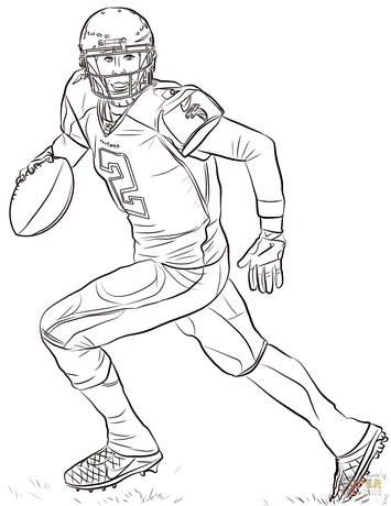 Football player coloring pages