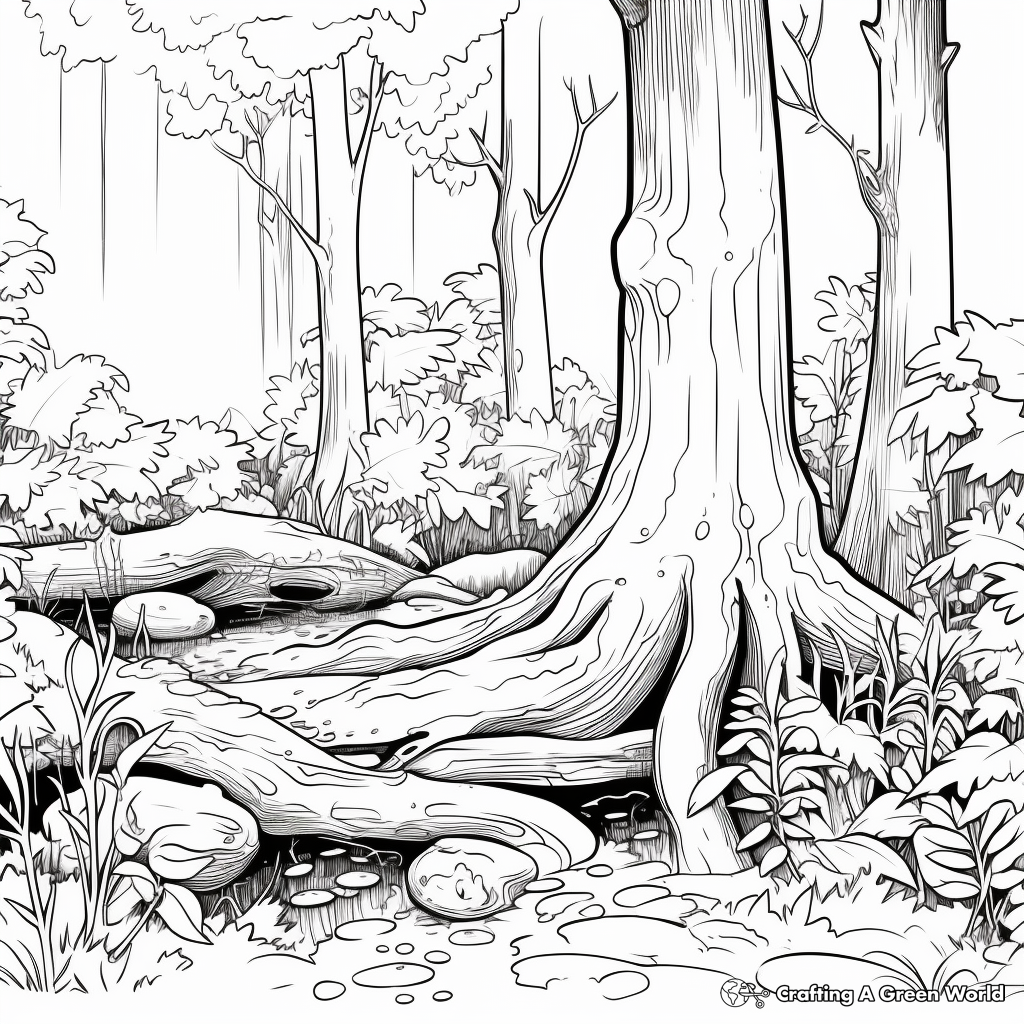 Forest coloring pages