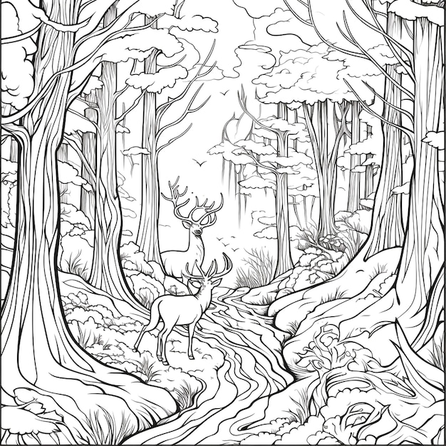 Page forest coloring book background images