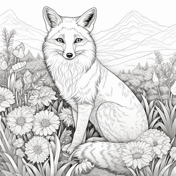 Fox coloring page images â browse photos vectors and video