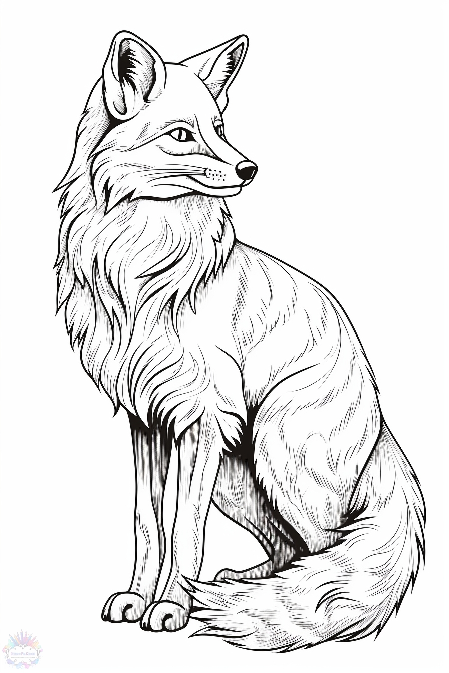 Fox coloring pages