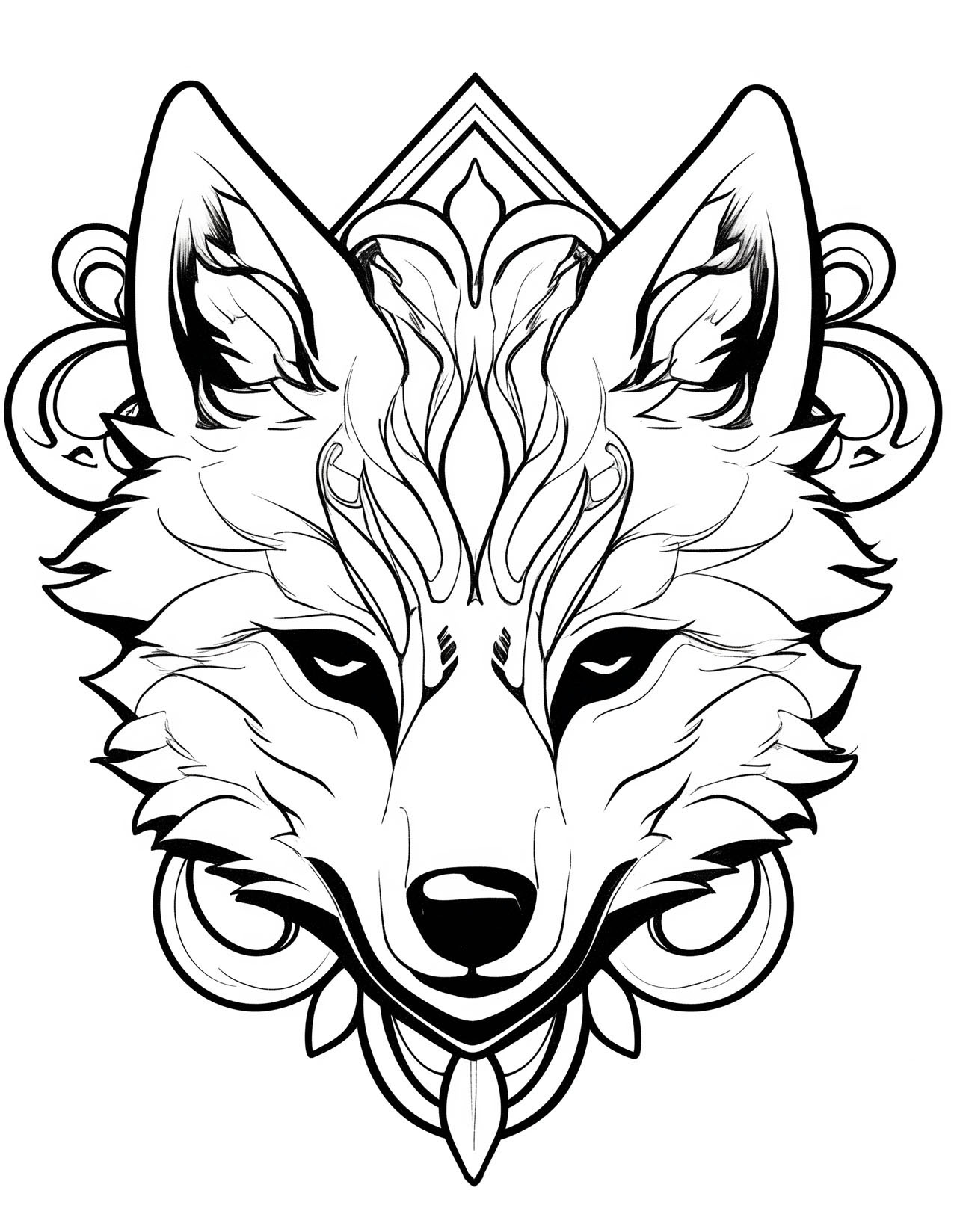 Creative fox coloring pages for kids and adults