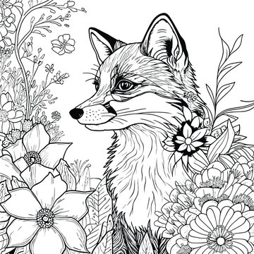 Fox coloring page images â browse photos vectors and video
