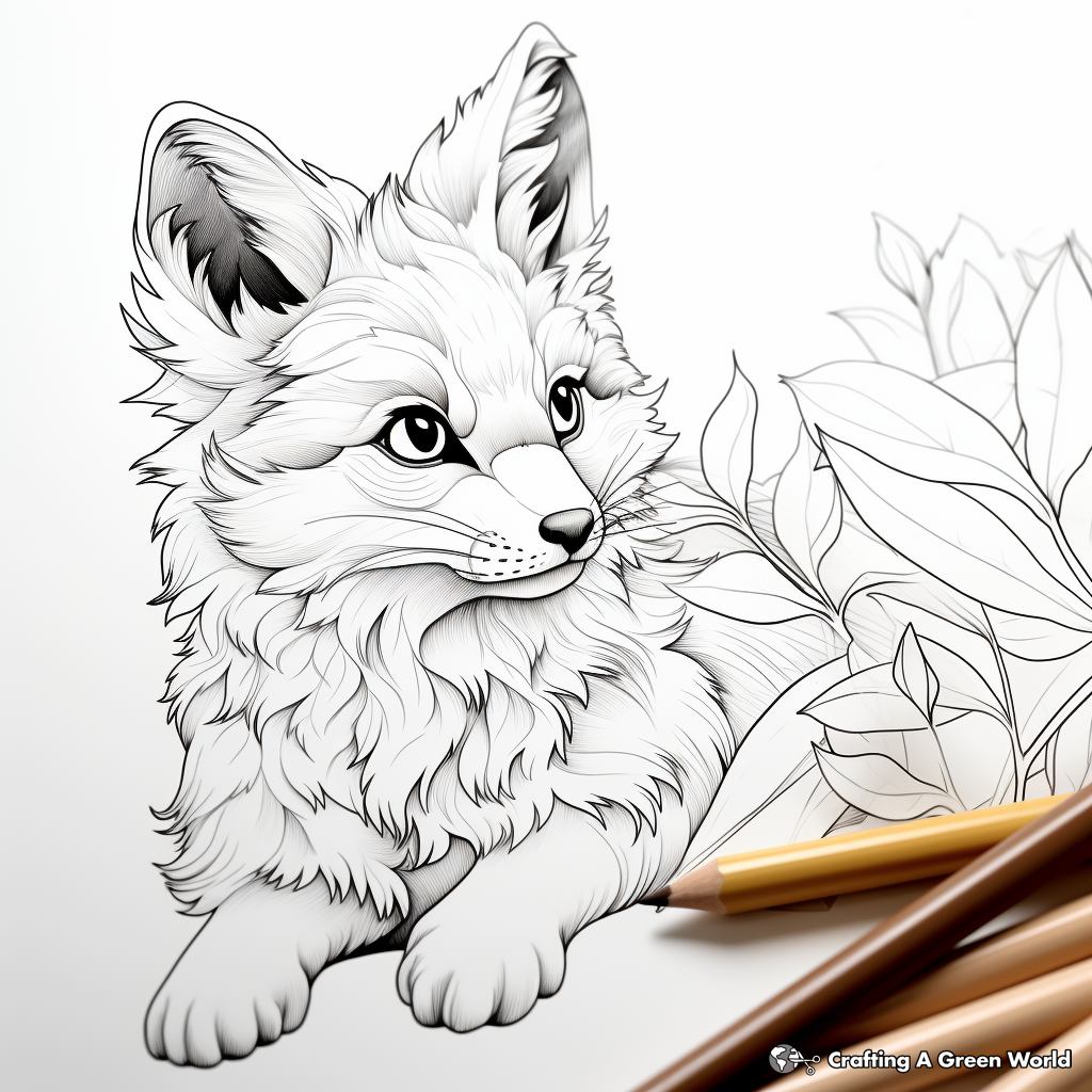 Cute fox coloring pages