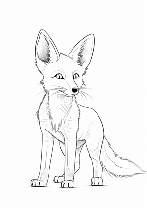 Fox coloring page from