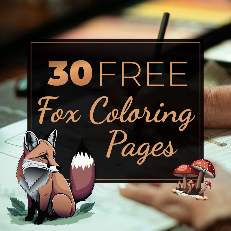 Fox coloring pages printables