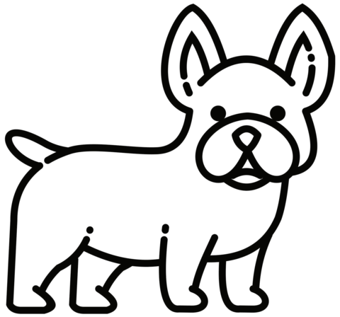 French bulldog coloring page free printable coloring pages