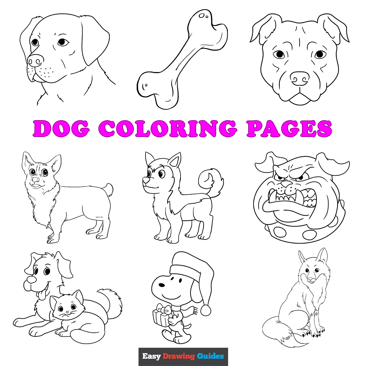 Free printable dog coloring pages for kids