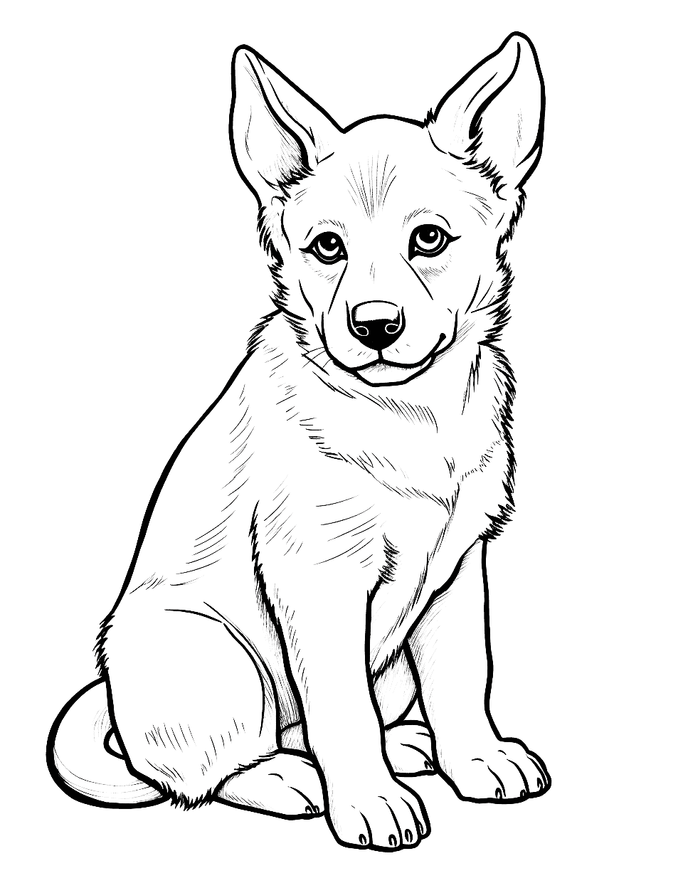 Puppy coloring pages free printable sheets