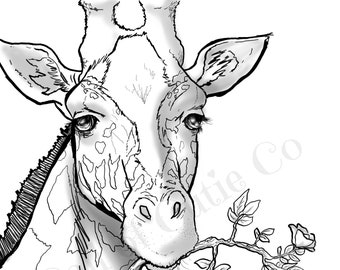 Giraffe coloring page animal coloring page