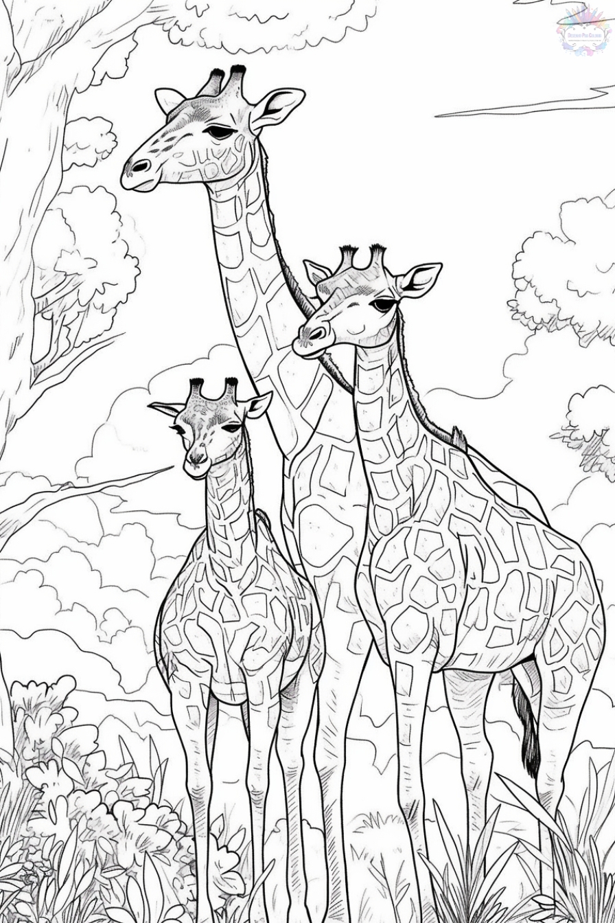 Giraffe coloring pages