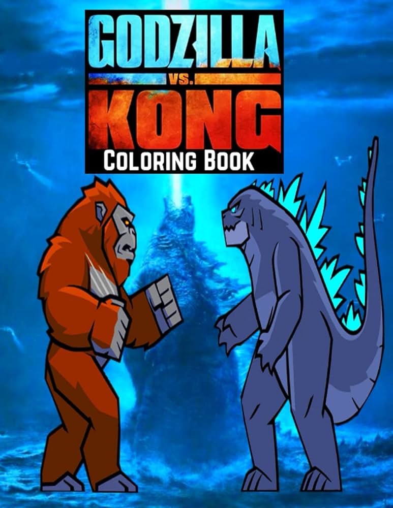 Godzilla vs kong coloring book beautiful coloring pages kingkong godzillaking of monster lovers