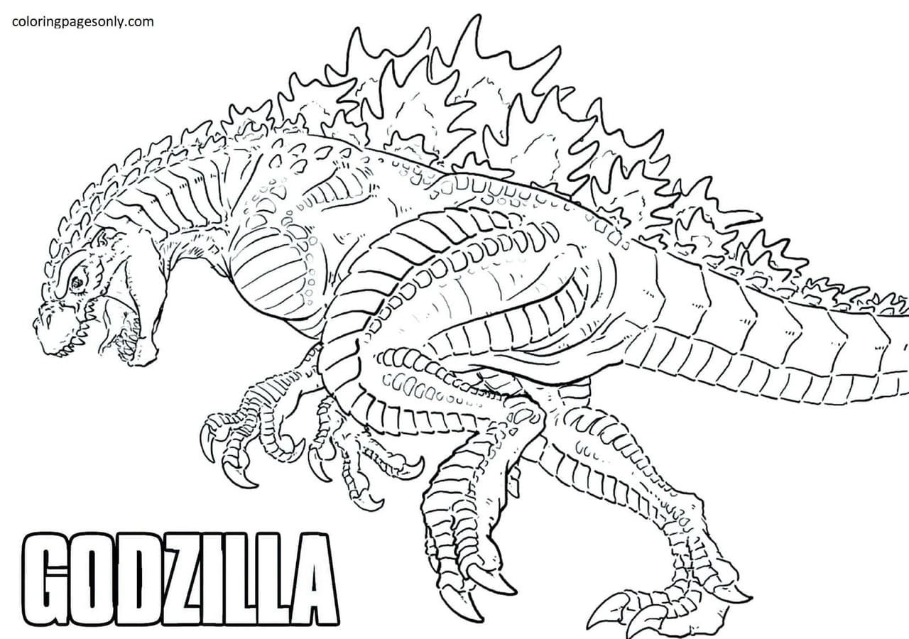 Godzilla and kong coloring pages printable for free download