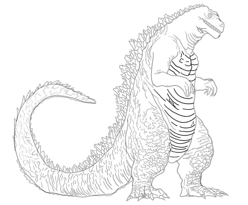 How to draw godzilla