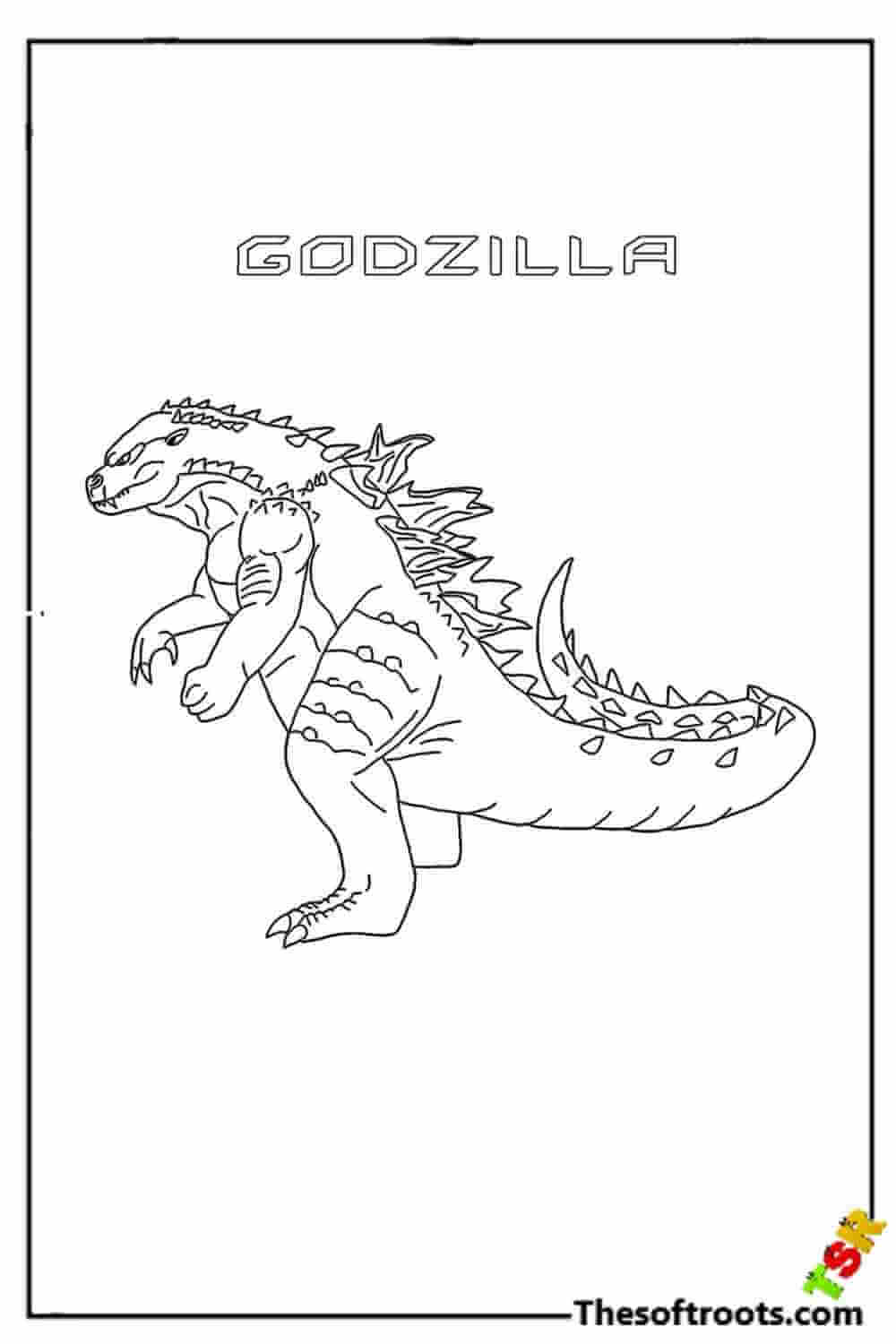 Godzilla coloring pages kids coloring pages